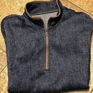 Men's Blue Herringbone Sweater